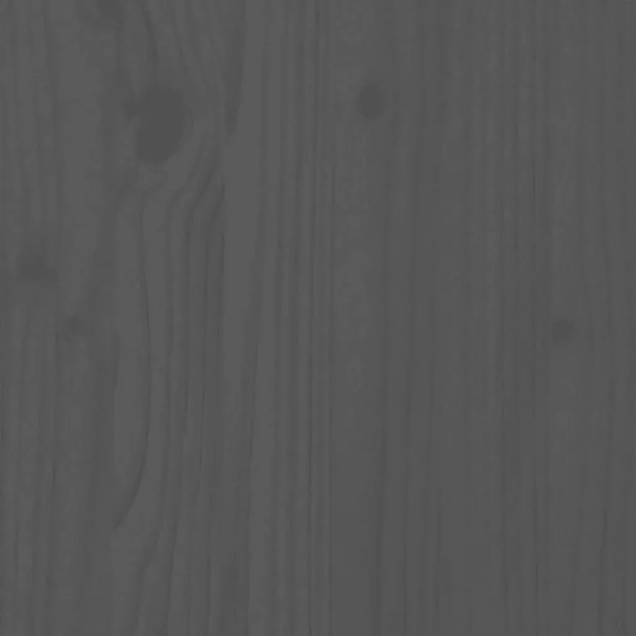 Cadre de lit sans matelas gris 200x200 cm bois massif - 5