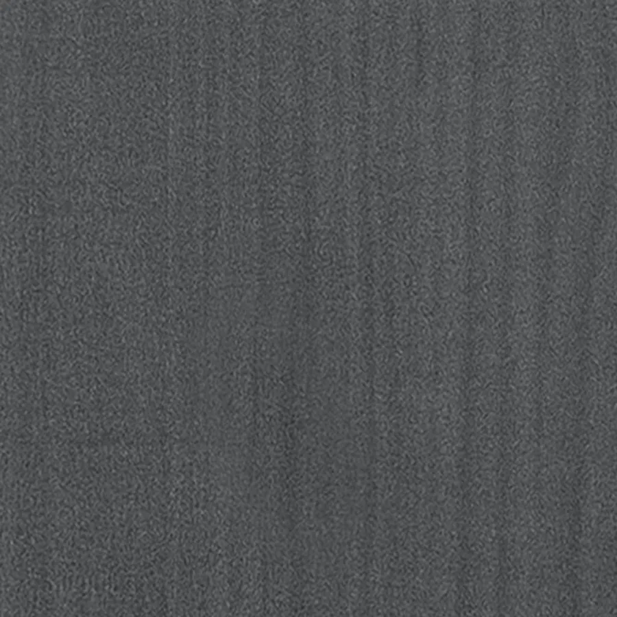 Cadre de lit sans matelas gris bois massif 200x200 cm - 5