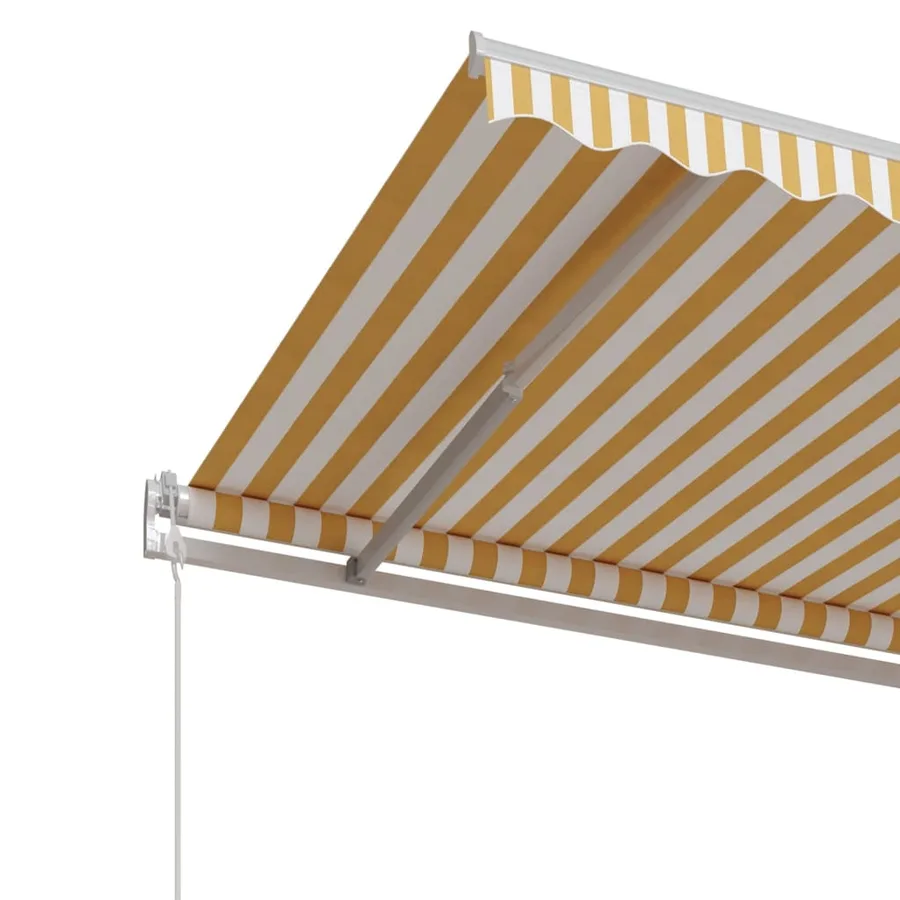 Auvent rétractable automatique 350x250 cm Jaune et blanc - 5