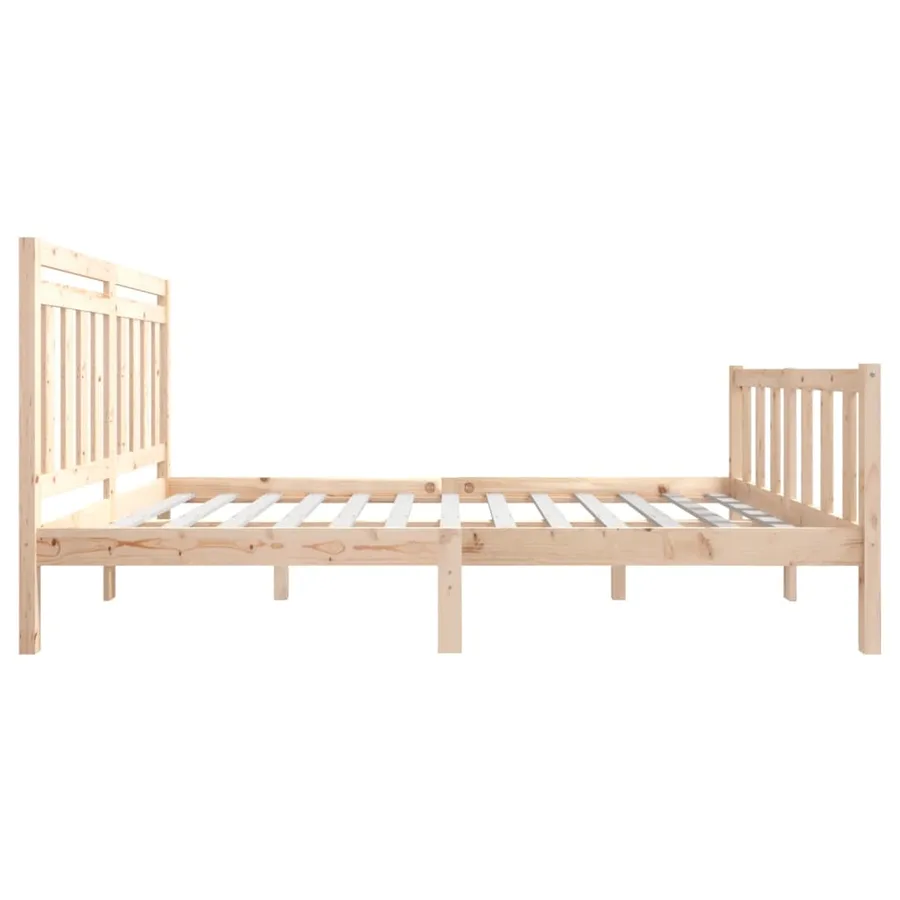 Cadre de lit sans matelas bois massif 160x200 cm - 5