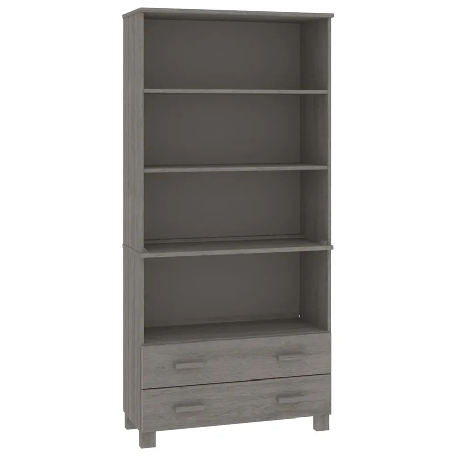 Buffet HAMAR Bois massif de pin Gris clair - 2
