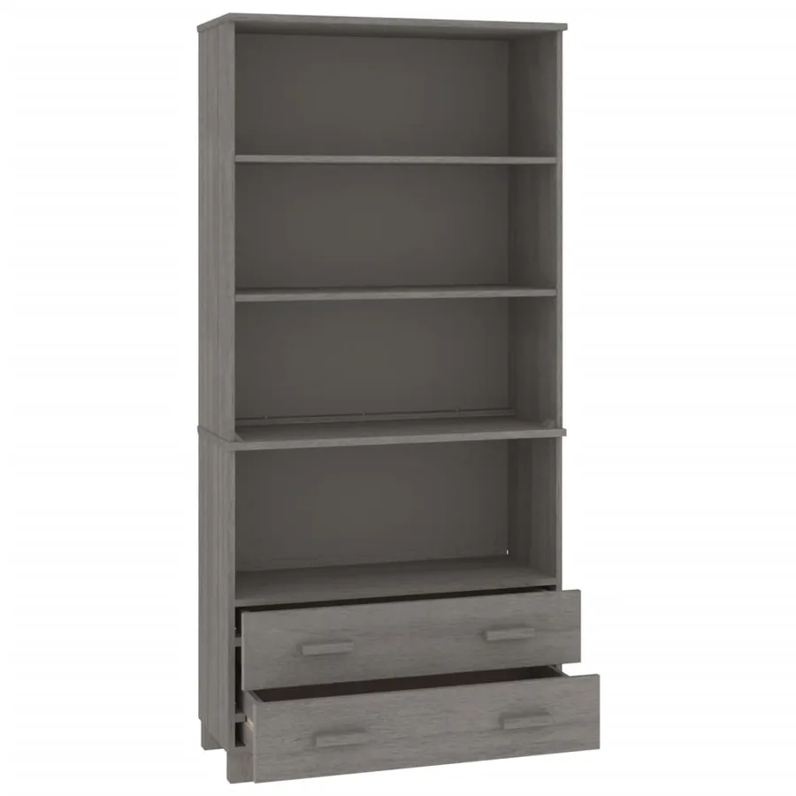 Buffet HAMAR Bois massif de pin Gris clair - 5