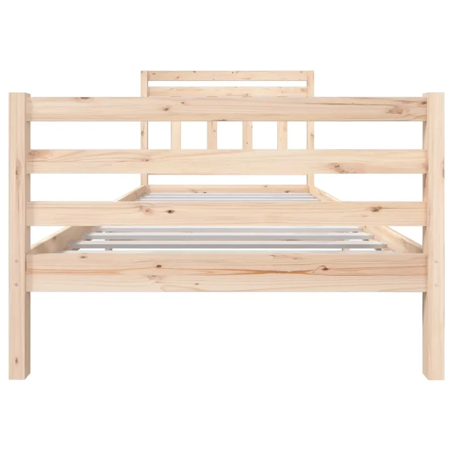 Cadre de lit sans matelas bois massif 100x200 cm - 4
