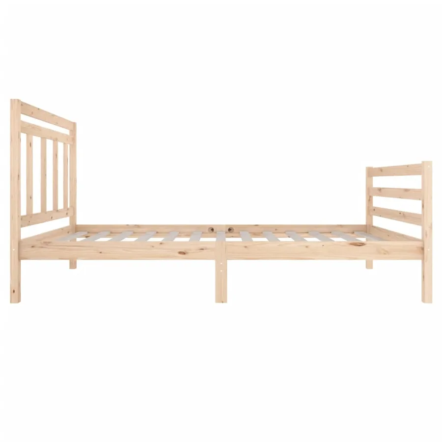 Cadre de lit sans matelas bois massif 100x200 cm - 5