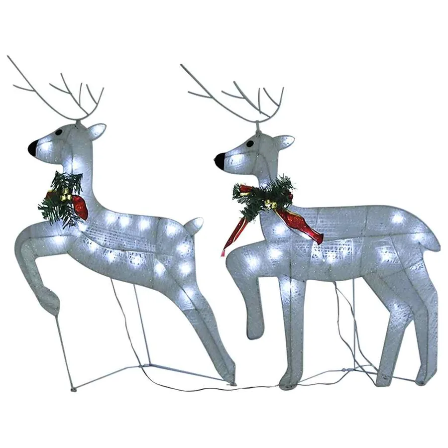 Décoration de Noël Renne et traîneau 140 LED extérieur blanc - 6