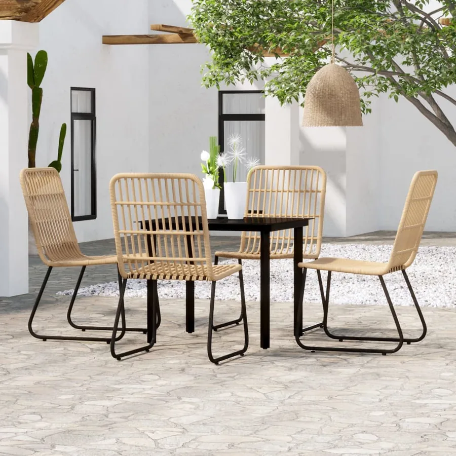 Ensemble à manger de jardin 5 pcs Chêne