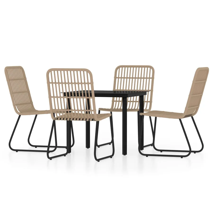 Ensemble à manger de jardin 5 pcs Chêne - 2
