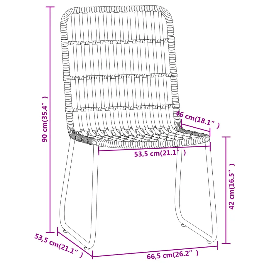 Ensemble à manger de jardin 5 pcs Chêne - 7