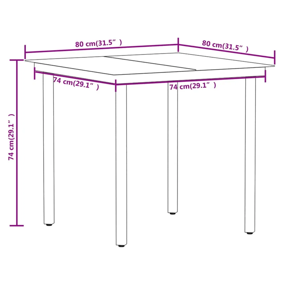 Ensemble à manger de jardin 5 pcs Chêne - 8