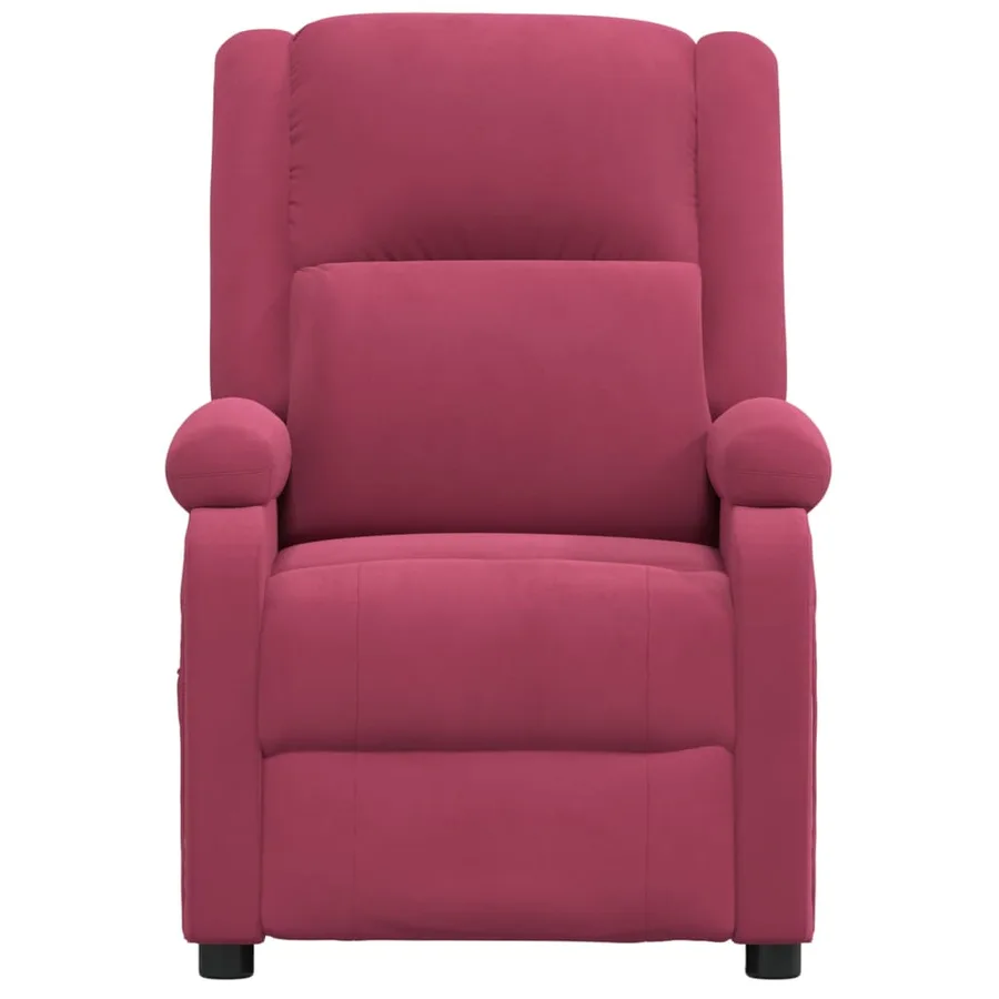 Fauteuil électrique de massage Bordeaux Velours - 4