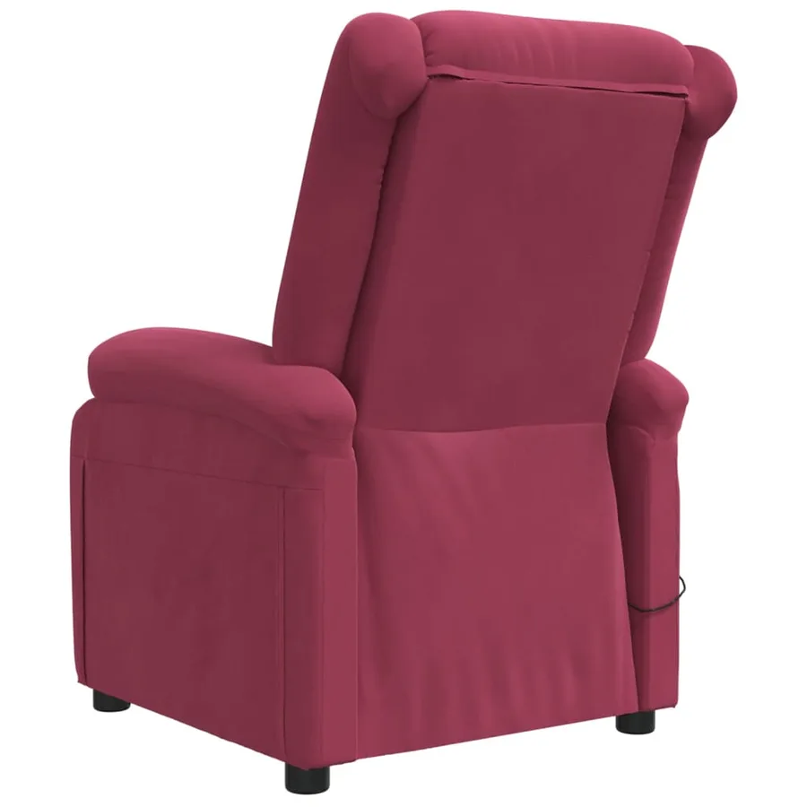 Fauteuil électrique de massage Bordeaux Velours - 6