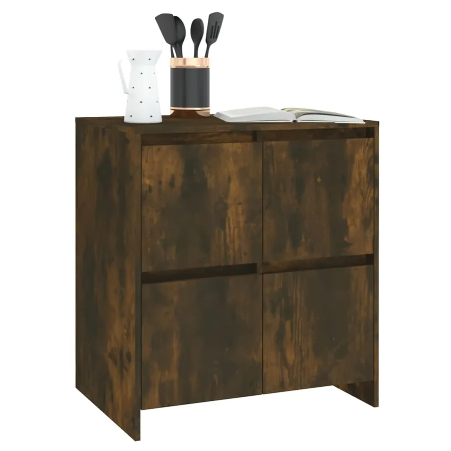 Buffets 2 pcs Chêne fumé 70x41x75 cm Bois d'ingénierie - 7