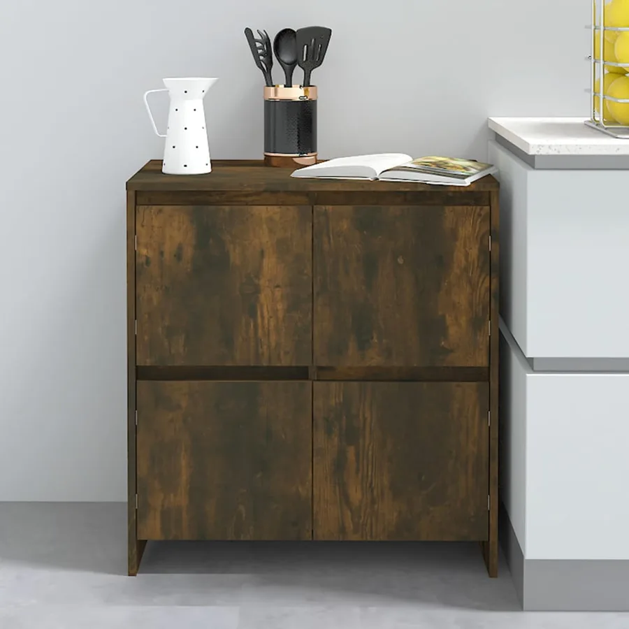 Buffets 2 pcs Chêne fumé 70x41x75 cm Bois d'ingénierie - 9