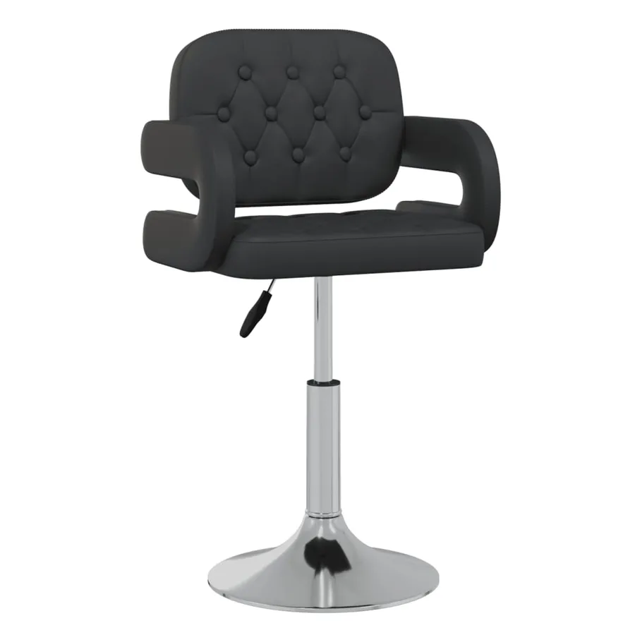 Chaises pivotantes à manger lot de 6 noir similicuir - 2