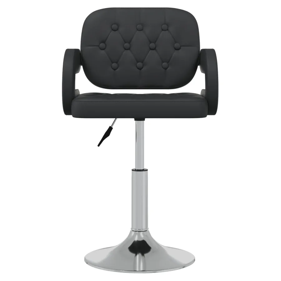 Chaises pivotantes à manger lot de 6 noir similicuir - 3