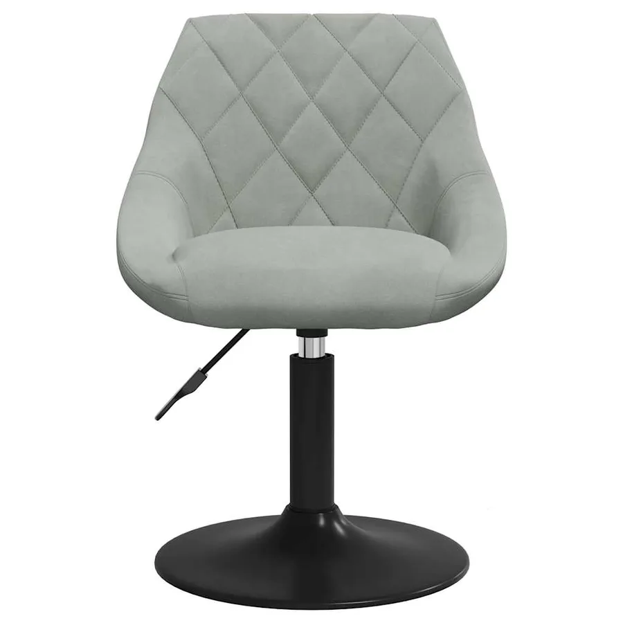 Chaises pivotantes à manger lot de 6 gris clair velours - 4