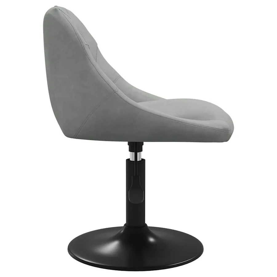 Chaises pivotantes à manger lot de 6 gris clair velours - 5