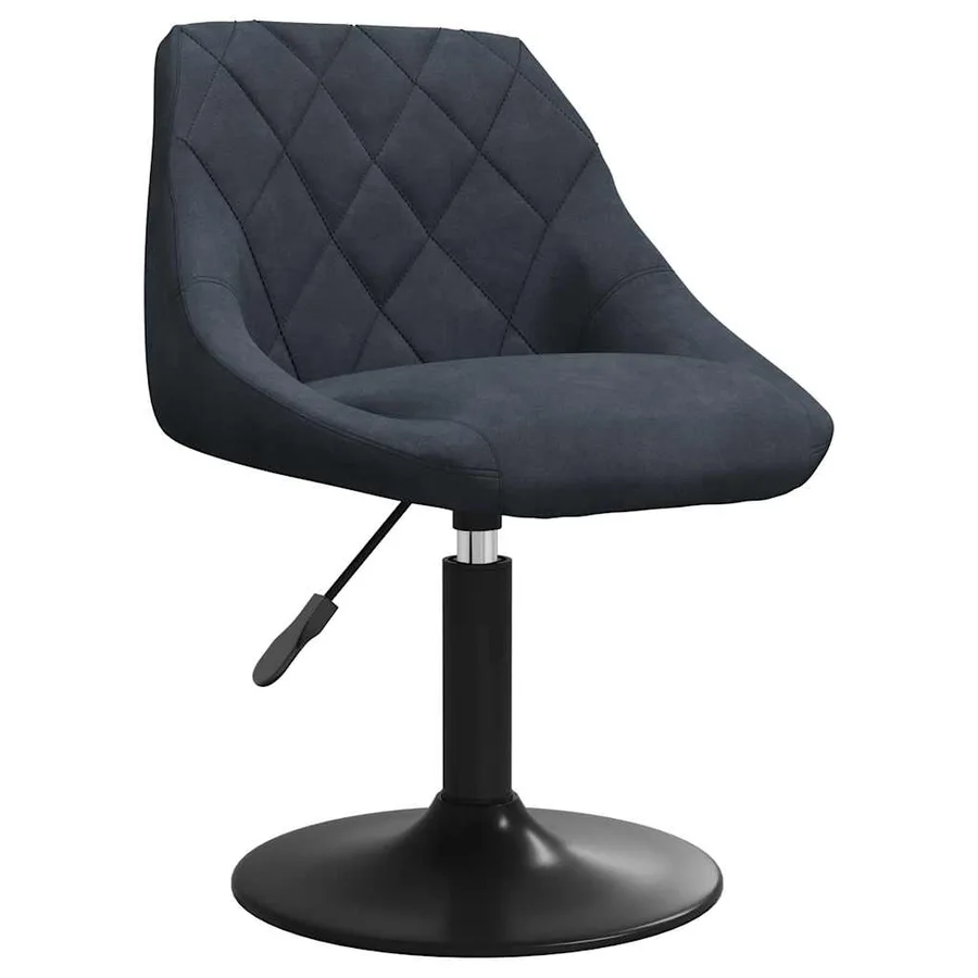 Chaises pivotantes à manger lot de 4 gris foncé velours - 3
