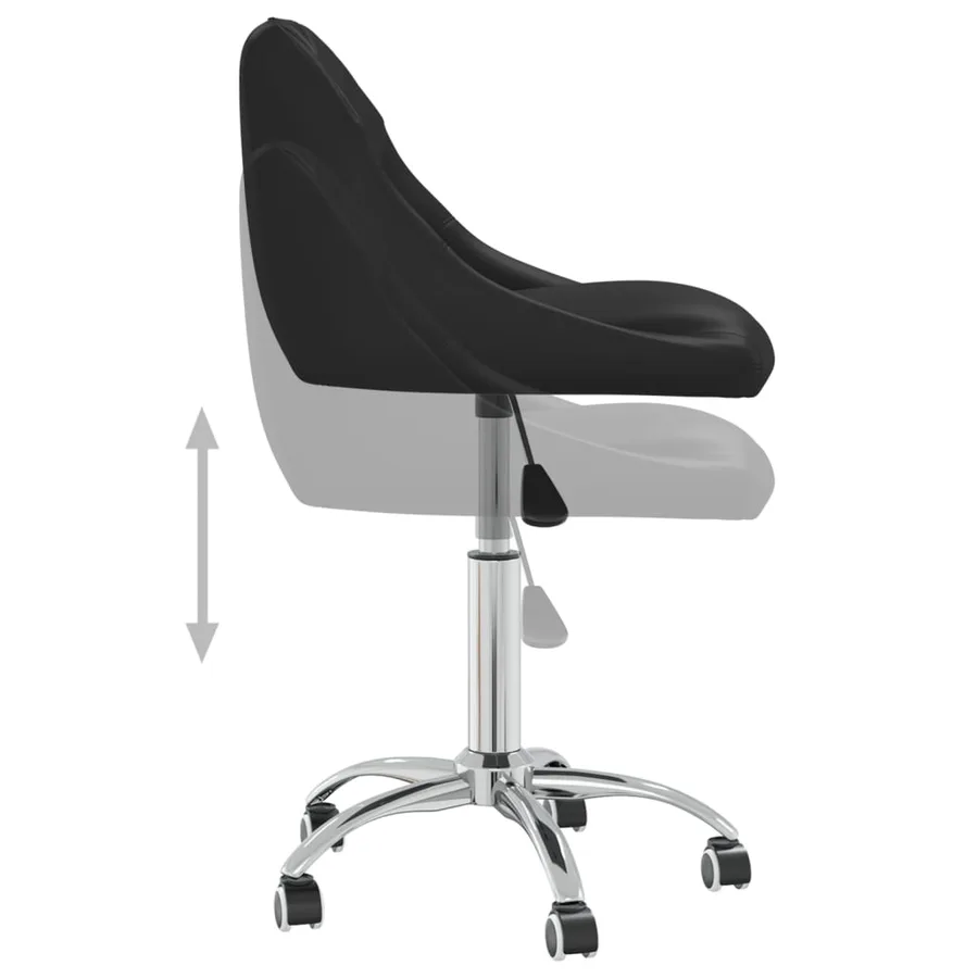 Chaises pivotantes à manger lot de 6 noir similicuir - 6