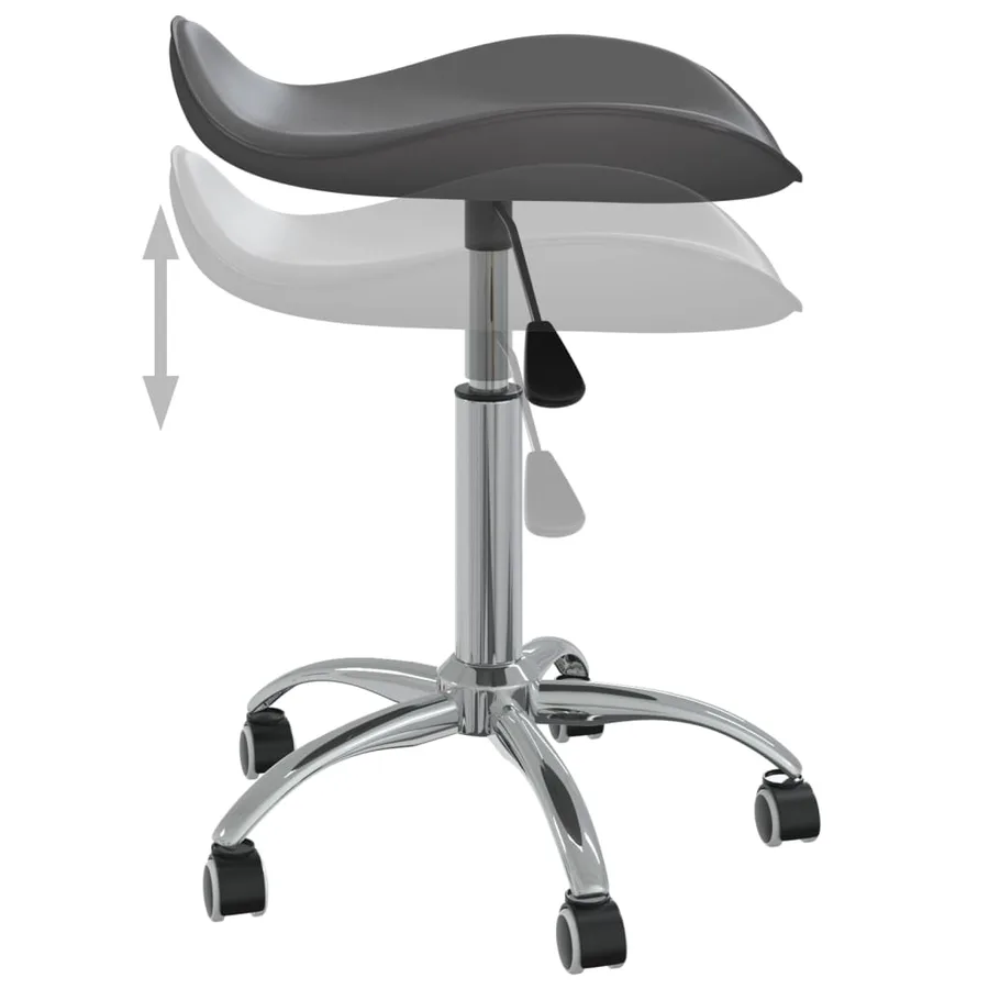 Chaise pivotante de salle à manger Gris Similicuir - 5