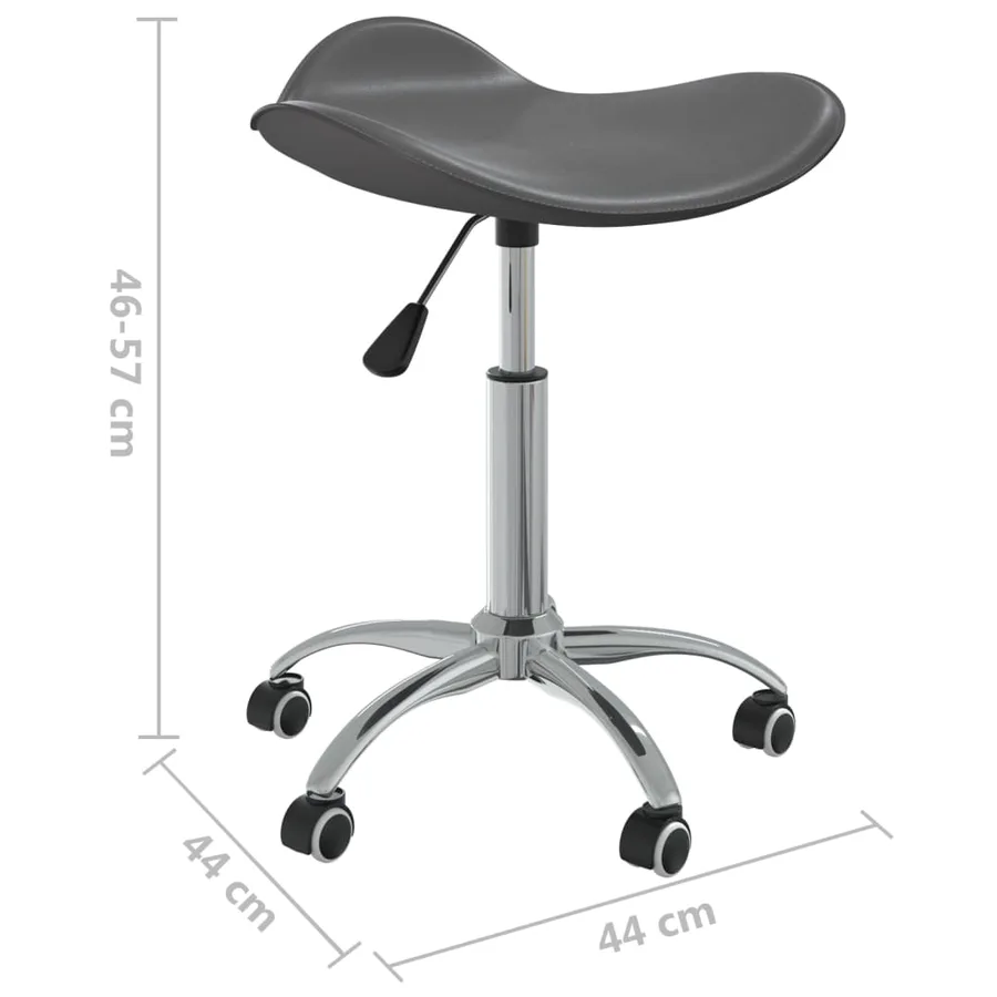 Chaise pivotante de salle à manger Gris Similicuir - 8