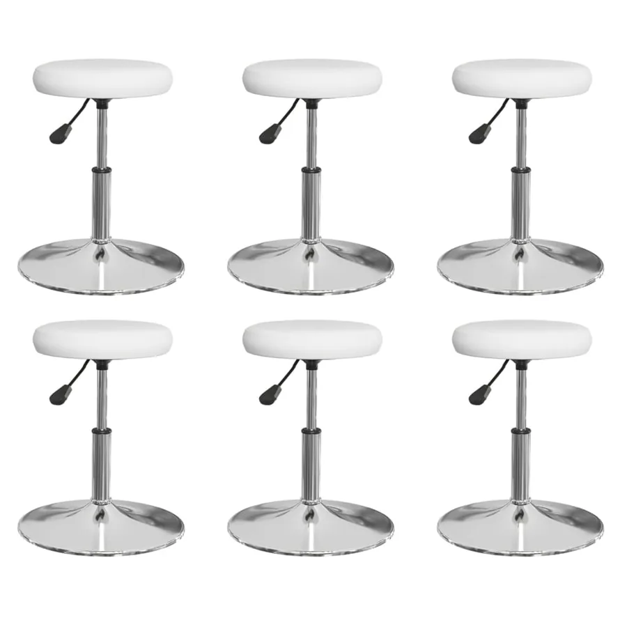 Chaises à manger lot de 6 blanc similicuir