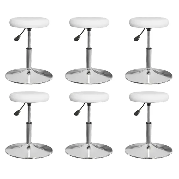 Chaises à manger lot de 6 blanc similicuir