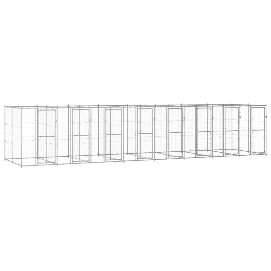 Chenil extérieur Acier galvanisé 19,36 m²