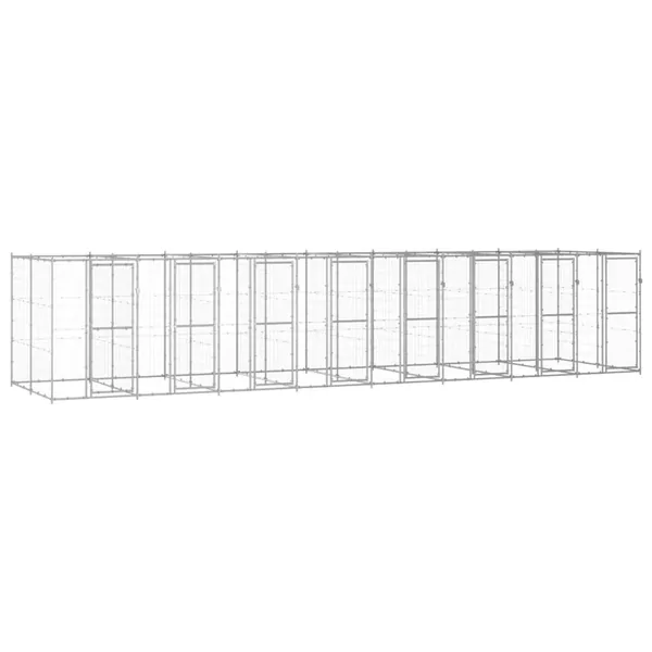 Chenil extérieur Acier galvanisé 19,36 m²