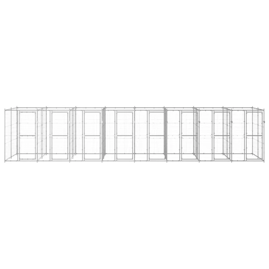 Chenil extérieur Acier galvanisé 19,36 m² - 2