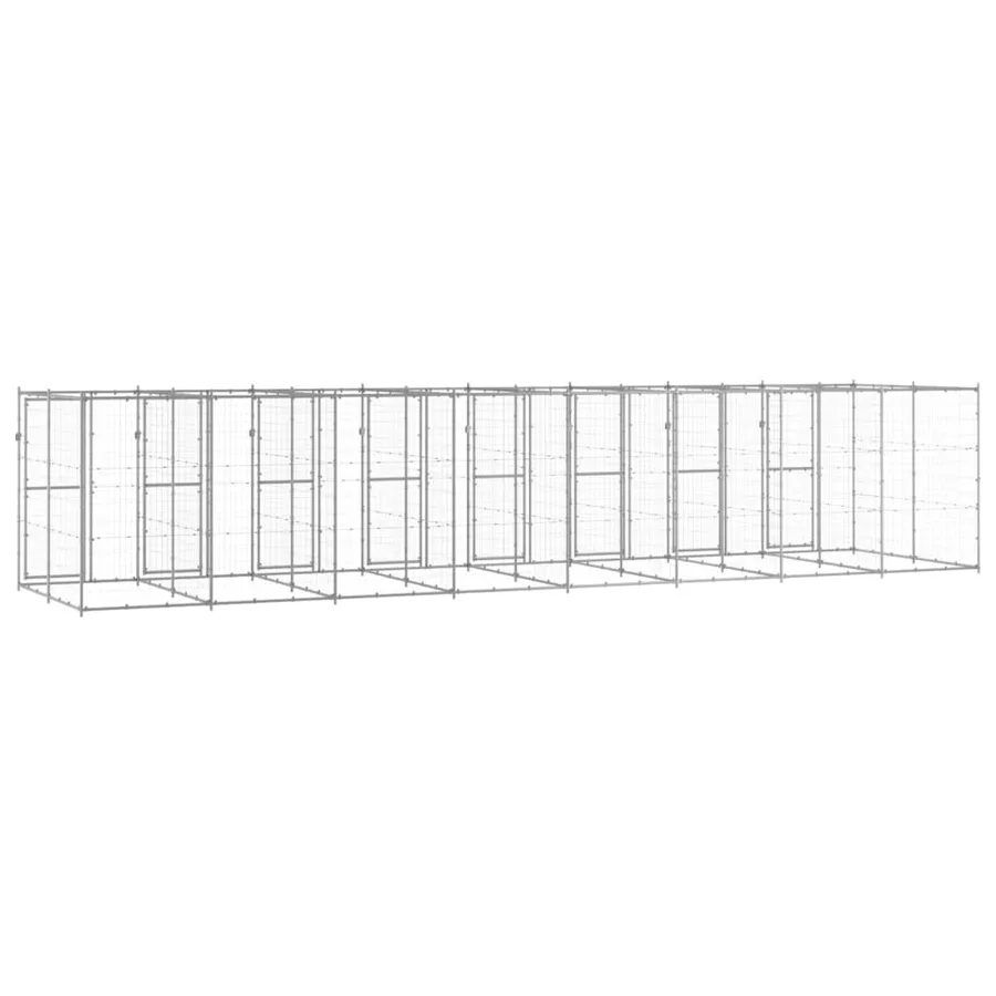 Chenil extérieur Acier galvanisé 19,36 m² - 4
