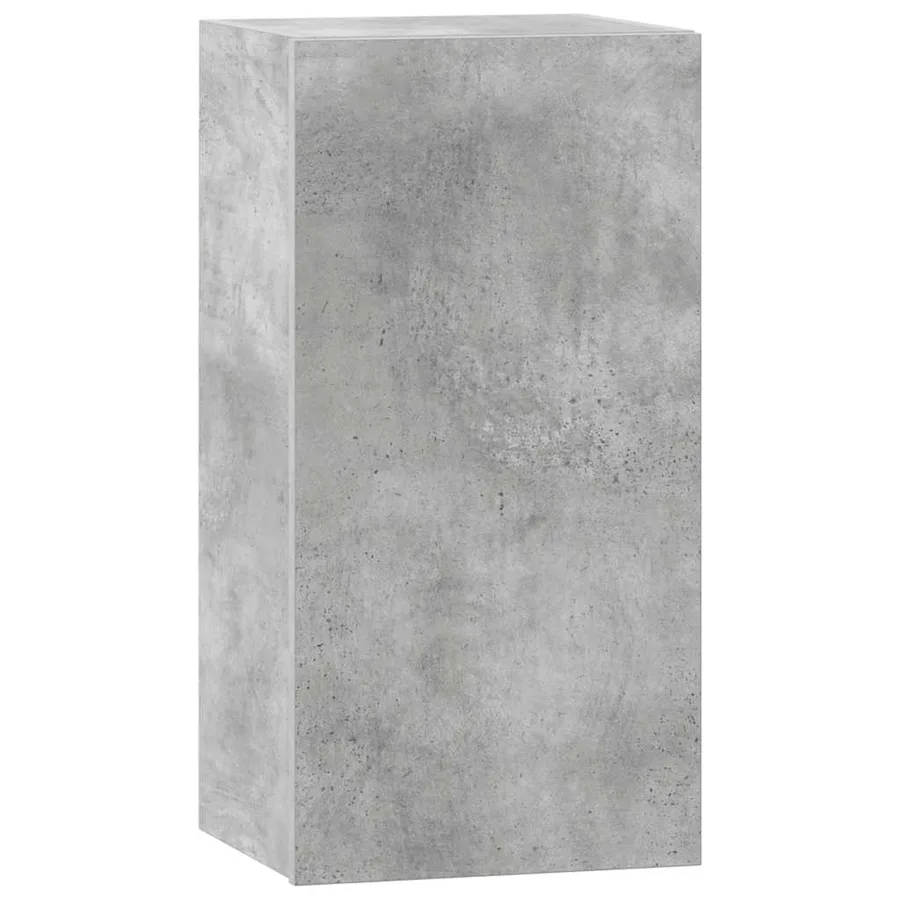 Ensemble de meuble TV 8 pcs Gris béton Bois d'ingénierie - 6