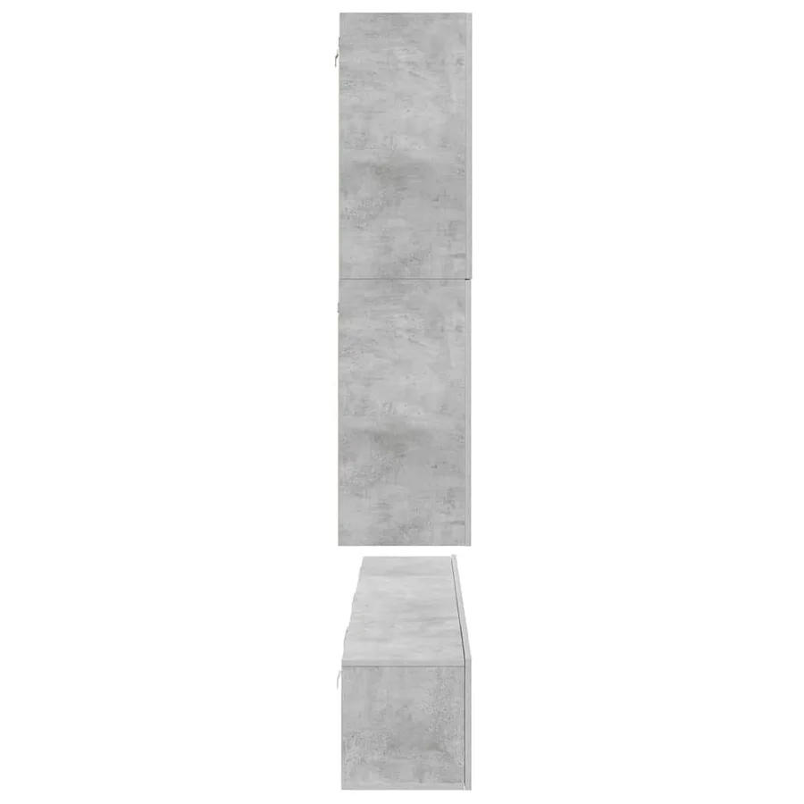 Ensemble de meuble TV 8 pcs Gris béton Bois d'ingénierie - 8
