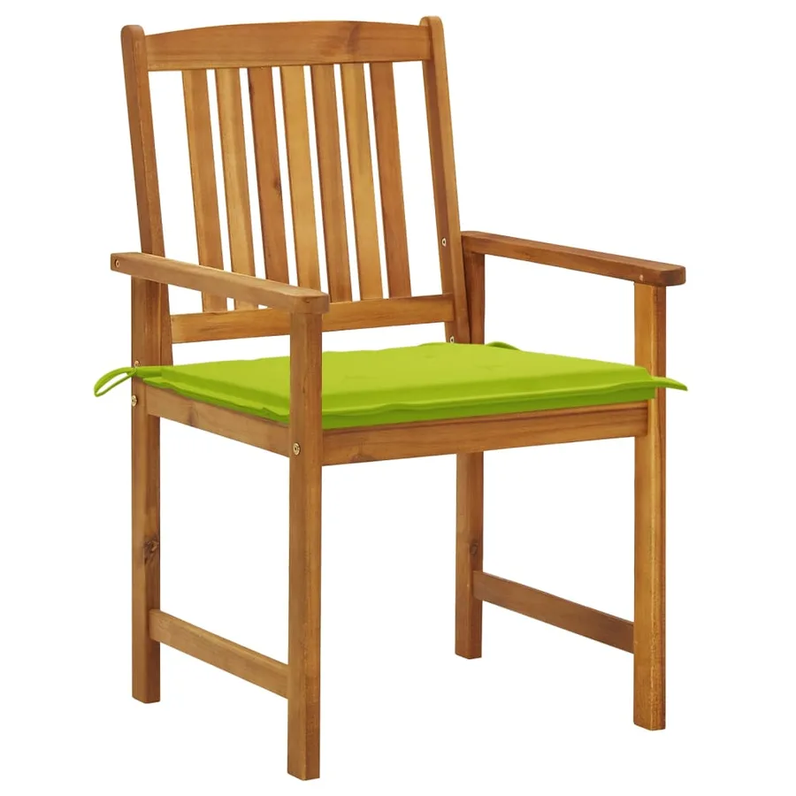 Chaises de jardin avec coussins lot de 6 Bois d'acacia massif - 2