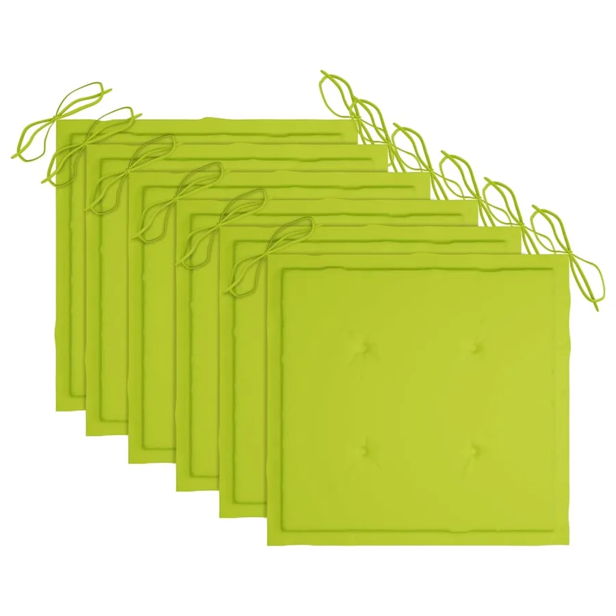 Chaises de jardin avec coussins lot de 6 Bois d'acacia massif - 5