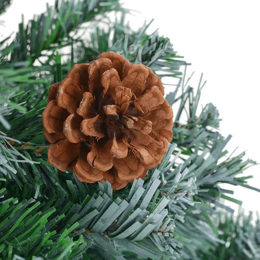 Arbre de Noël artificiel pré-éclairé/boules pommes de pin 210cm - 13