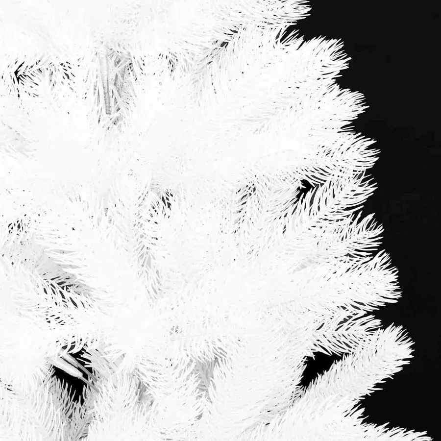 Arbre de Noël artificiel pré-éclairé et boules blanc 150 cm - 3