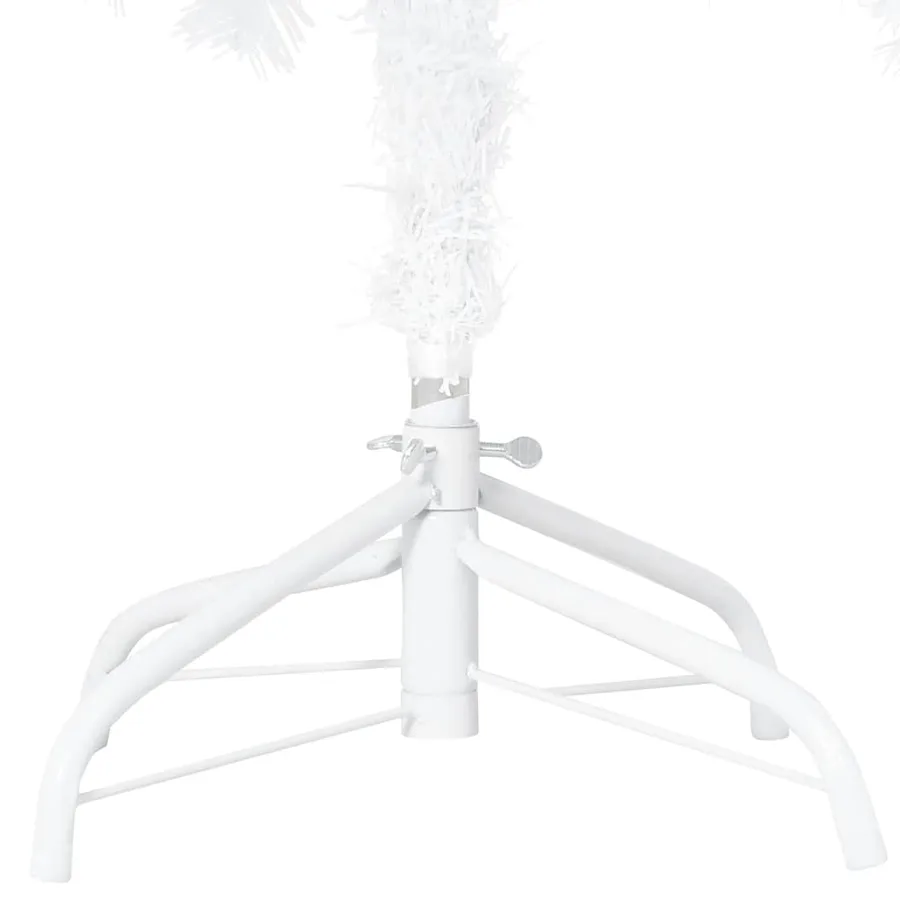 Arbre de Noël artificiel pré-éclairé et boules blanc 120 cm PVC - 10