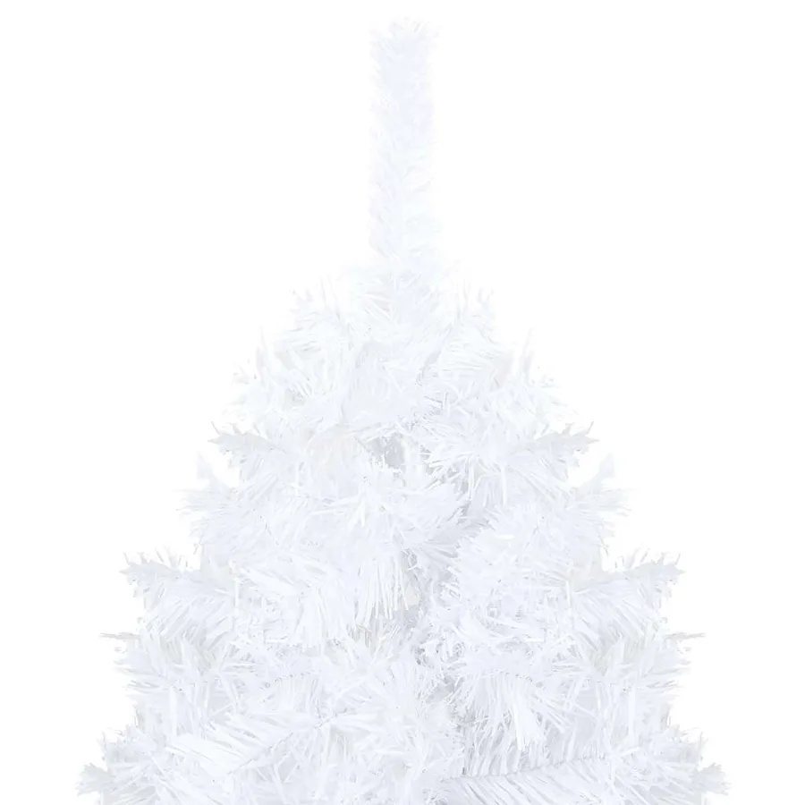 Arbre de Noël artificiel pré-éclairé et boules blanc 120 cm PVC - 9