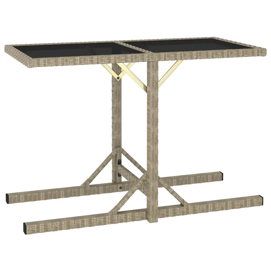 Ensemble à manger de jardin 3 pcs Beige - 12