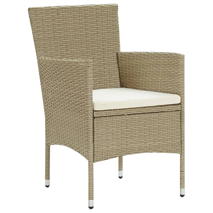 Ensemble à manger de jardin 3 pcs Beige - 4