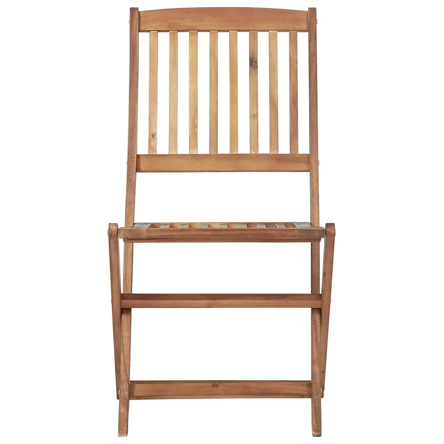 Chaises pliables de jardin lot de 4 avec coussins Bois d'acacia - 5