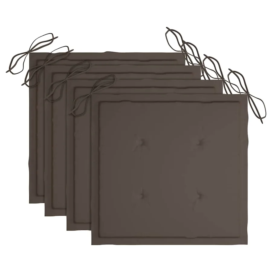 Chaises pliables de jardin lot de 4 avec coussins Bois d'acacia - 9