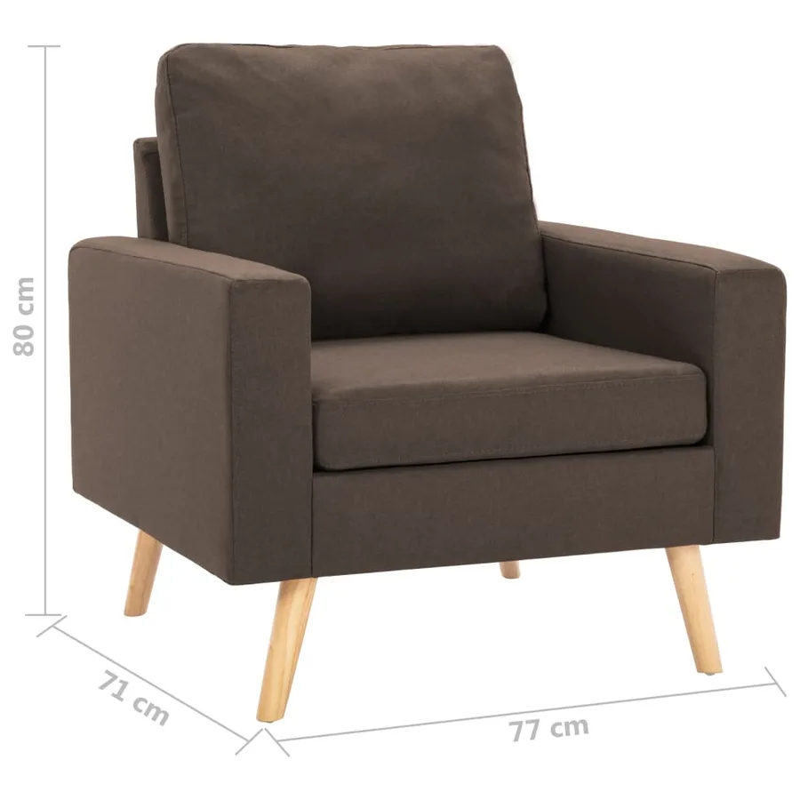 Ensemble de canapés 2 pcs Tissu Marron - 11