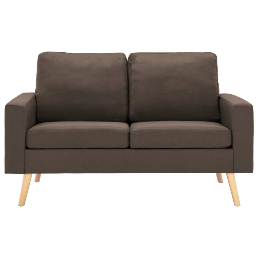 Ensemble de canapés 2 pcs Tissu Marron - 3