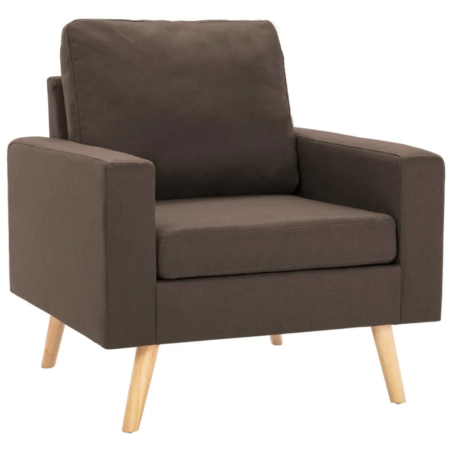 Ensemble de canapés 2 pcs Tissu Marron - 5