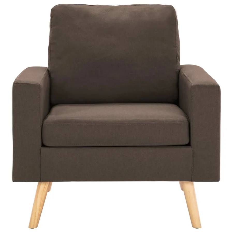 Ensemble de canapés 2 pcs Tissu Marron - 6