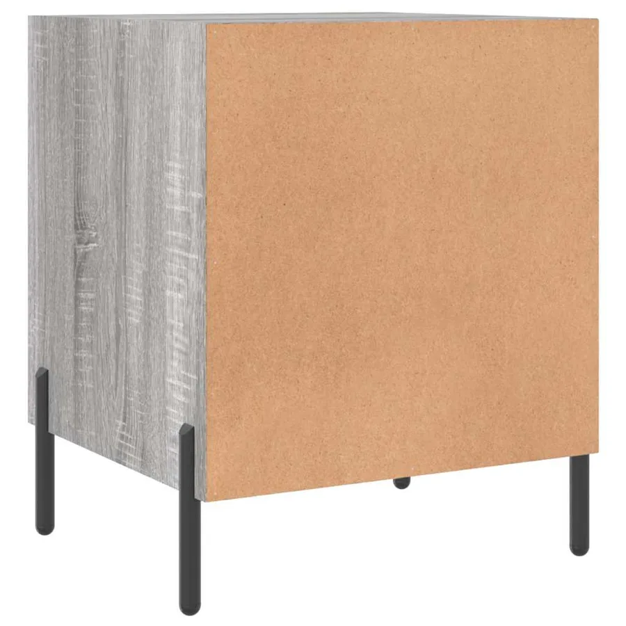 Tables de chevet 2 pcs sonoma gris 40x40x50cm bois d'ingénierie - 10