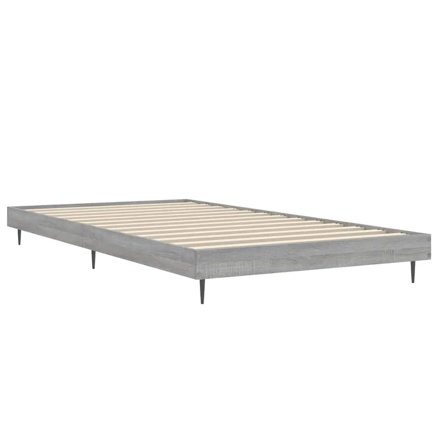 Cadre de lit sans matelas sonoma gris 90x200 cm - 5