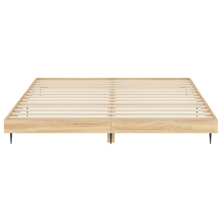 Cadre de lit sans matelas chêne sonoma 120x200 cm - 6